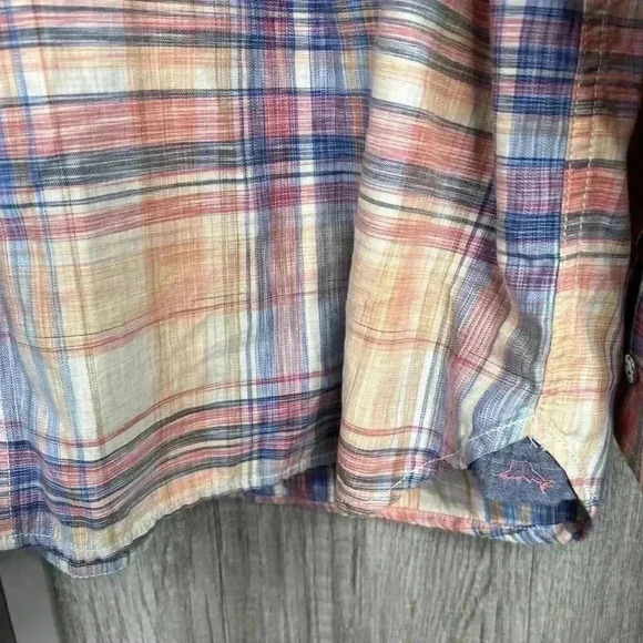 Tommy Bahama Shirt Button Up Plaid  Multi colored Long Sleeves Sz 2XL - Picture 4 of 10